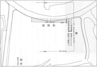 奈良時代の建物群と便所の位置