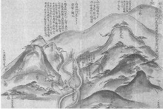 図4　筑紫氏の本拠地を描く勝尾城古図（史料6）