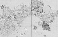 明治20年頃の福岡城と掘