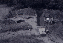 日本考古学協会の発掘調査風景(第１区、1951年)