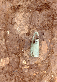 小銅鐸の出土(54次調査、弥生時代後期)