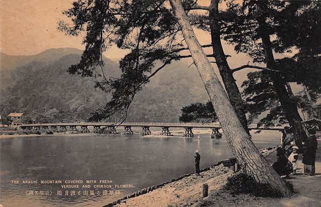 大正〜昭和時代前期、嵐山・渡月橋(京都)