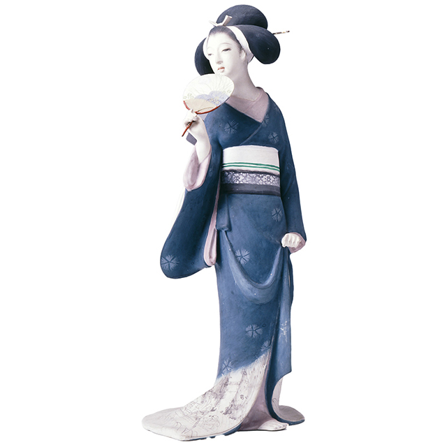 博多人形「夕映え」 原田嘉平作/昭和時代