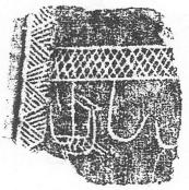 銅鐸の鋳型に刻まれたシカと鉤