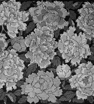 牡丹図（部分）