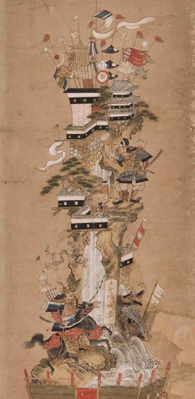 4 博多祇園山笠図屏風（部分）