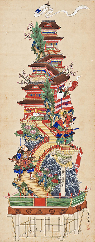 12 博多祇園山笠図（豊公遣粮策）
